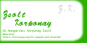 zsolt korponay business card